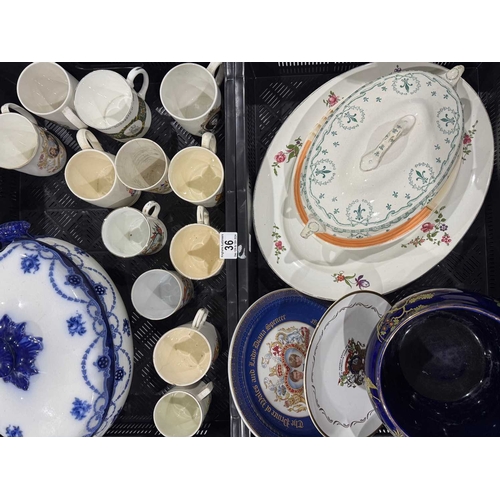 36 - A collection of Royal commemorative china dating from the coronation of Edward VII together with a '... 