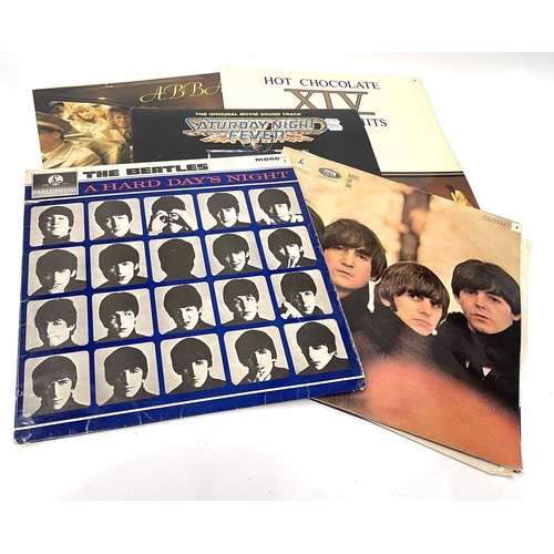 368 - Vinyl LP Records: The Beatles 'A Hard Day's Night' and 'Beatles For Sale' both with yellow and black... 