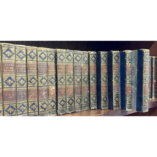 393 - Over 30 volumes of leather-bound histories on various subjects, c. 1830, including 'The History of t... 