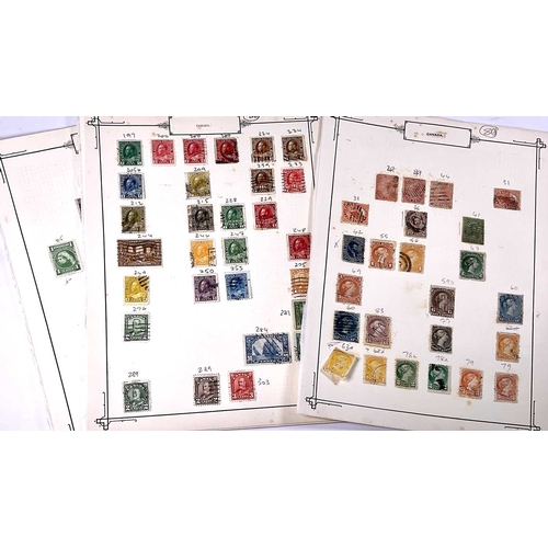 400 - Stamps: Canada, QV EVII & KGV used, issues on four loose album sheets from 1859, some better exa... 