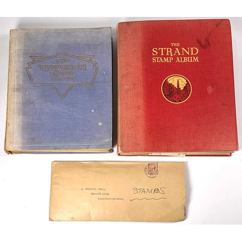 404 - Two Stamp Albums together with an envelope of loose stamps (2)