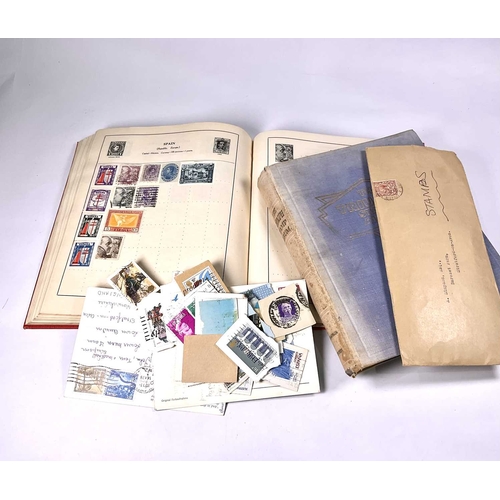 404 - Two Stamp Albums together with an envelope of loose stamps (2)