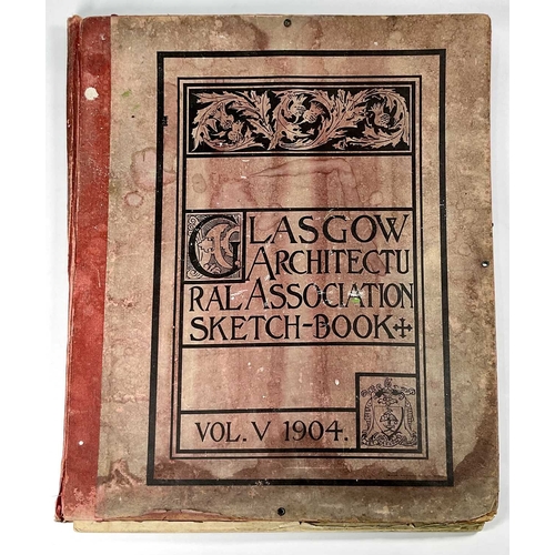 411 - Glasgow Architectural Association Sketch Book, Vol. V, 1904, 42 by 34cm