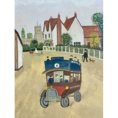 422 - After Christopher Wood (British, 1901-1930) Naive School/Folk Art street scene, watercolour on paper... 