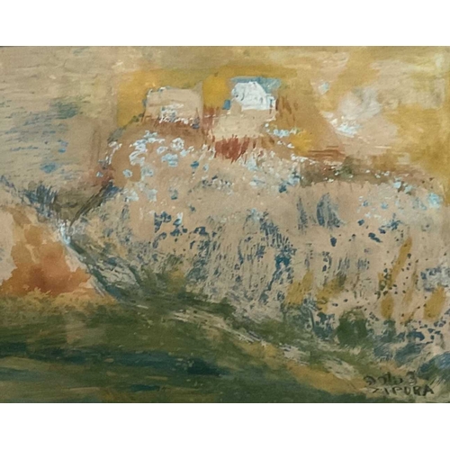 432 - Zipora Brenner (1916-2010), mountainous landscape, signed l.r., gouache, 14 by 17cm, framed