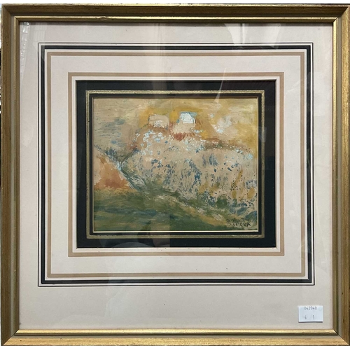 432 - Zipora Brenner (1916-2010), mountainous landscape, signed l.r., gouache, 14 by 17cm, framed