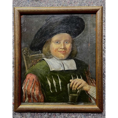 463 - Dutch School, 19th Century, portrait of a gentleman holding a glass; portrait of a gentleman wearing... 