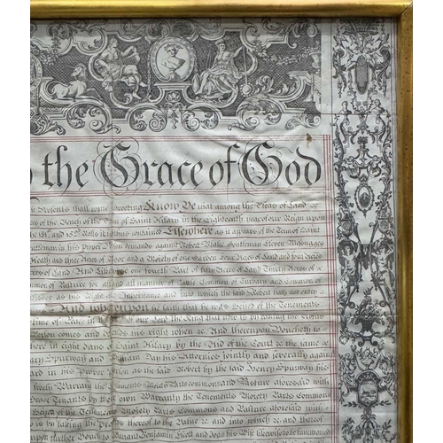 529 - A George III property indenture heard by William de Grey, 1st Baron Walsingham at Westminster Hall i... 