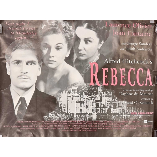 567 - A collection of posters, mostly film, including Alfred Hitchcock's 'Rebecca', 76 by 100cm, Disney's ... 