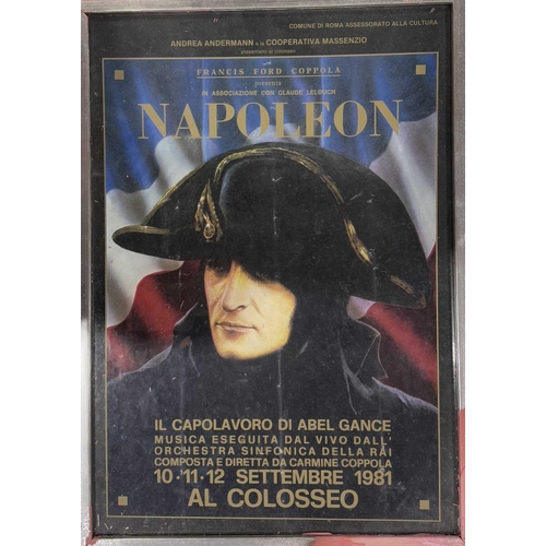 571 - Two film posters for 1980s screenings of Abel Gance's 'Napoleon', at The Colosseum, Rome in Septembe... 