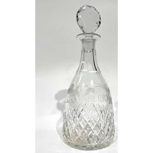 58 - A collection of glass decanters; to include Waterford Crystal, a pair of Thomas Webb, an Edinburgh C... 