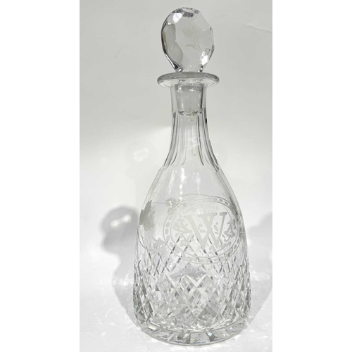 58 - A collection of glass decanters; to include Waterford Crystal, a pair of Thomas Webb, an Edinburgh C... 