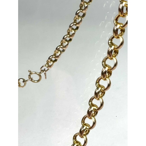 652 - Two 9ct gold necklaces, hallmarks for 9ct gold, lengths 51 and 57cm, 13.2g