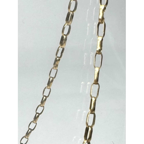 652 - Two 9ct gold necklaces, hallmarks for 9ct gold, lengths 51 and 57cm, 13.2g