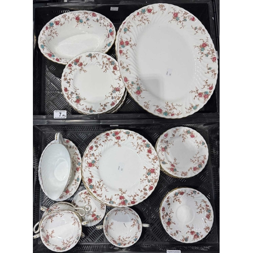 7 - An extensive Minton 'Ancestral' pattern dinner service No. S-376, marks to base, approx 12 settings ... 