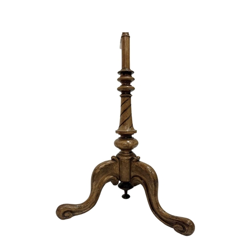 812 - 19th century mahogany tripod-base torchère, 112cm high, widest 51cm