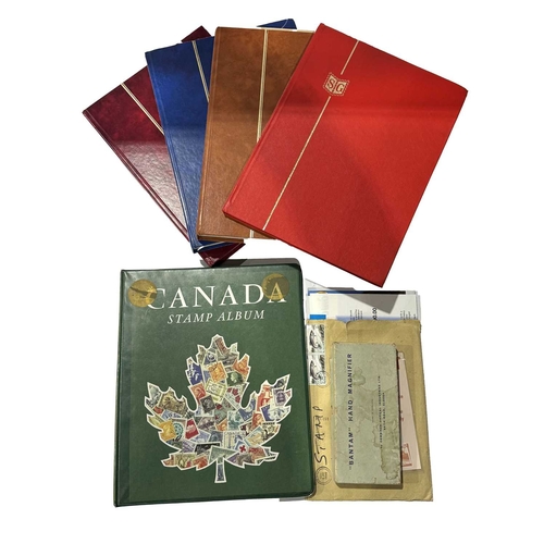 82 - A tray of stamp albums, to include British, Commonwealth and an album of Canada, (1 tray)