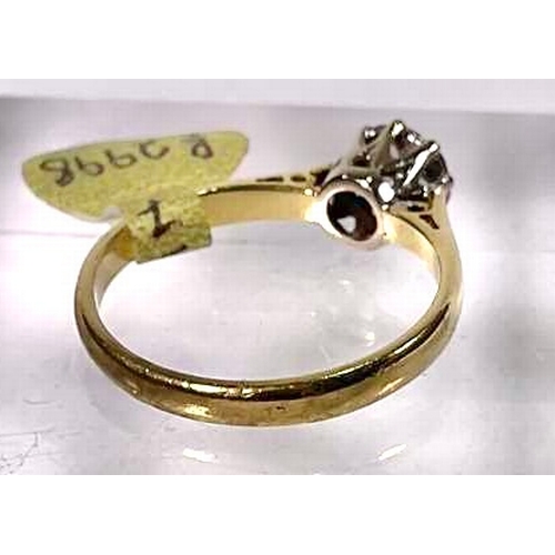 603 - An 18ct gold brilliant-cut diamond single-stone ring, diamond estimated weight 0.40ct, I-J colour, V... 