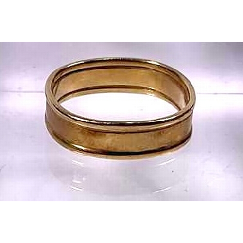 626 - Peter Page, a 1970s 18ct gold wedding band ring, hallmarks for London 1975, ring size M, 3.8g