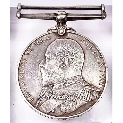 701 - Edward VII Royal Naval Long Service and Good Conduct Medal for the Coast Guard, awarded to '281423 W... 