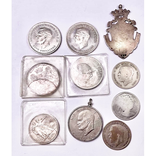 707 - Two commemorative 1951 Festival of Britain white metal crowns/five shilling coins, boxed, one with p... 