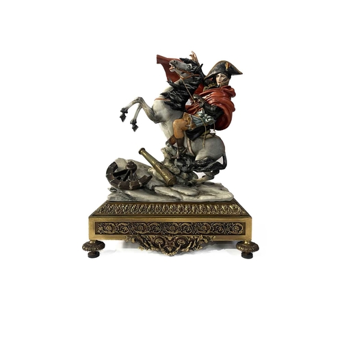 102 - Tyche Bruno for Capodimonte, a porcelain figure of Napoleon crossing the Alps, after Jacques-Louis D... 