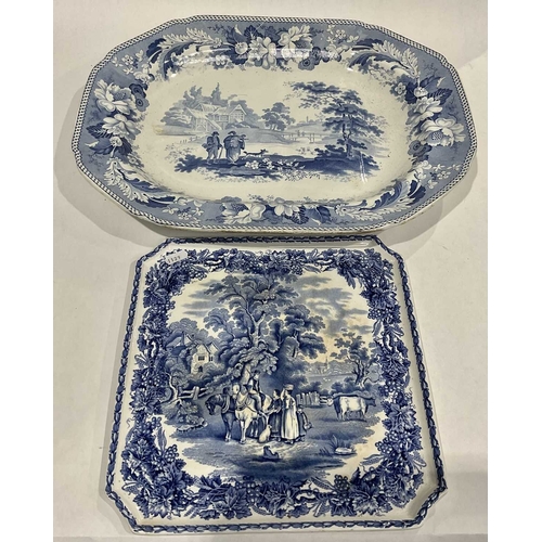 15 - Teck & Sons No. 92160 jug and bowl and other ceramic wares, with Booths Blue and White etc. (3 trays... 