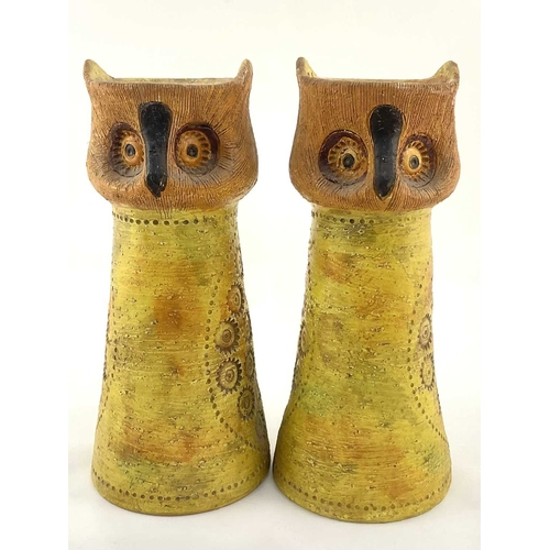 159 - Pair of Italian Pottery owl figures Rosenthal Netter