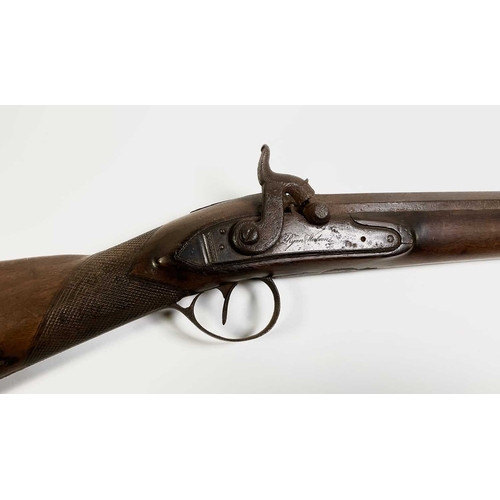 220 - Ryan & Watson, c.1800, sporting smooth bore black powder rifle, 37