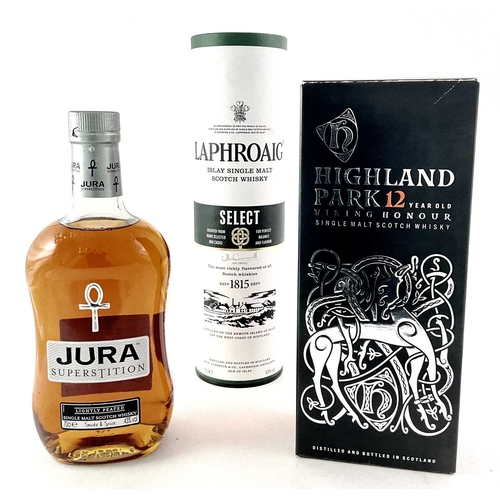 251 - Single malt scotch whisky, to include a bottle of Jura superstition smoke and spice, 43%, 70cl, High... 