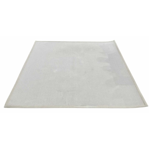 335 - A large modern herringbone patterned rug in a grey and white palette, approx 302cm square (1)