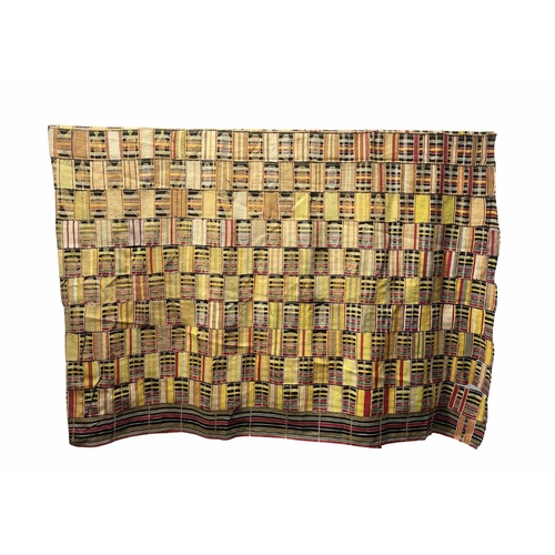 49 - A Ghanaian Kente cloth dating from the first half of the 20th century, 240 by 170cm (approx)