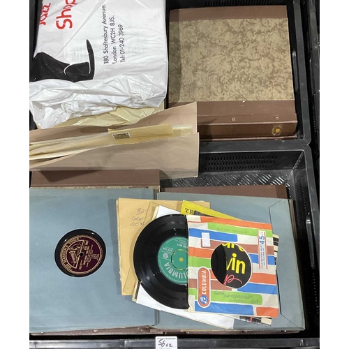 56 - A large collection of fully indexed LP records, 78s and singles, in faux-snakeskin bound hardback al... 