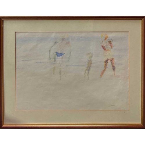 597 - Deenagh Miller (British, 20th century), female figures, signed l.r., dated 1985', pen and ink on pap... 