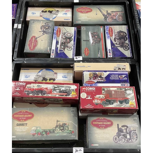 80 - A large collection of boxed Corgi diecast rail and steam vehicles including models from the 'Vintage... 