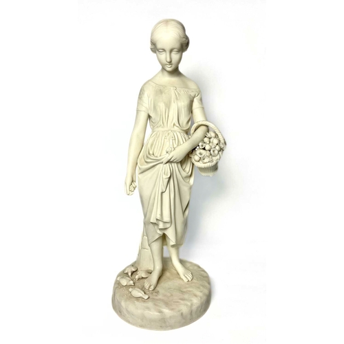 89 - A Copeland Parian ware 'Virginia' figure after Jacques-Henri Bernardin's 'Paul et Virginie' (or Paul... 