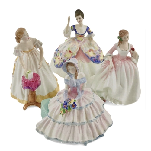 105 - A collection of Royal Doulton figurines, Christine, Happy Birthday, Tender Moment, Daydreams, boxed ... 