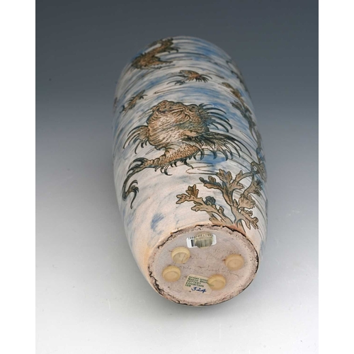 27 - Edwin and Walter Martin for Martin Brothers, a large Aquatic stoneware vase, 1898, shouldered form, ... 