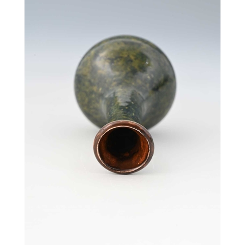 5 - Walter Martin for Martin Brothers, a small stoneware vase, 1898, bulbous bottle form painted with mo... 