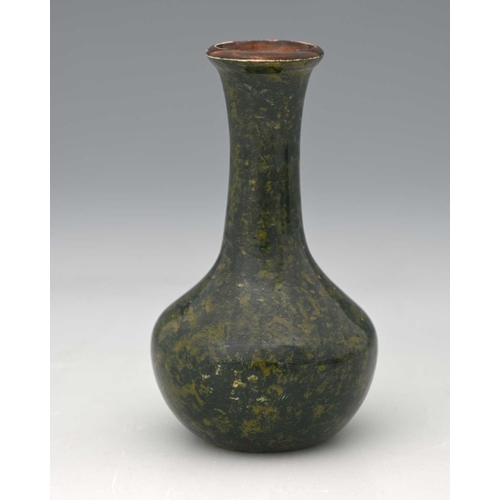 5 - Walter Martin for Martin Brothers, a small stoneware vase, 1898, bulbous bottle form painted with mo... 