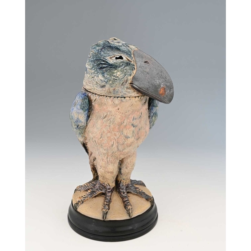 51 - Robert Wallace Martin for Martin Brothers, a characterful sculptural bird jar and cover, 1898, model... 