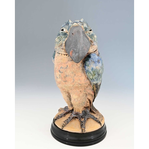 51 - Robert Wallace Martin for Martin Brothers, a characterful sculptural bird jar and cover, 1898, model... 