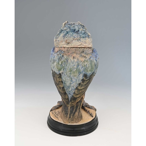 51 - Robert Wallace Martin for Martin Brothers, a characterful sculptural bird jar and cover, 1898, model... 