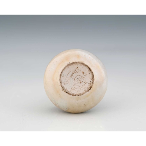 52 - Edwin and Walter Martin, a miniature stoneware vase, 1902, of twin handles NeoClasical form, sweepin... 