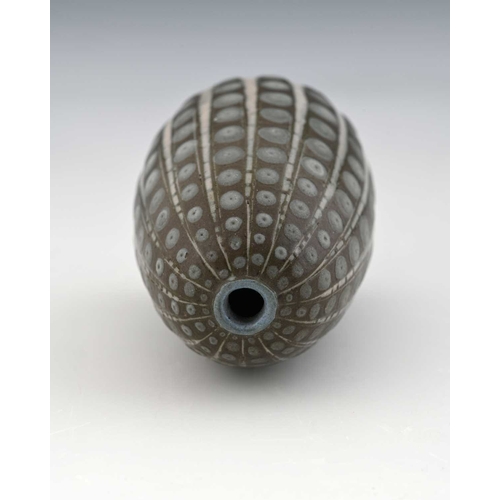 61 - Edwin and Walter Martin for Martin Brothers, a small red basalt stoneware gourd vase, 1906, domed co... 