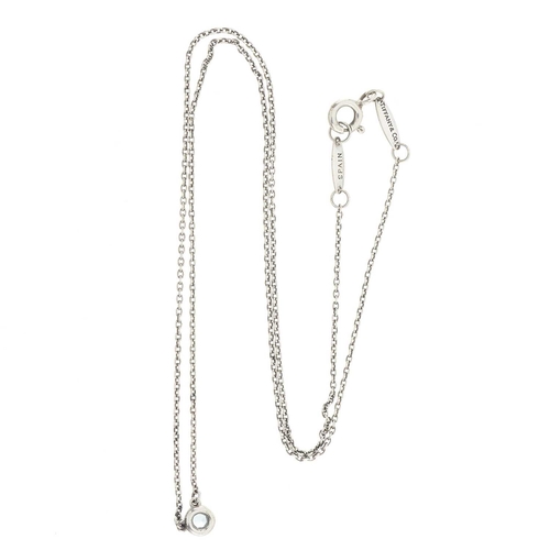 120 - Elsa Peretti for Tiffany & Co., a silver aquamarine Colour by the Yard single-stone necklace, with i... 