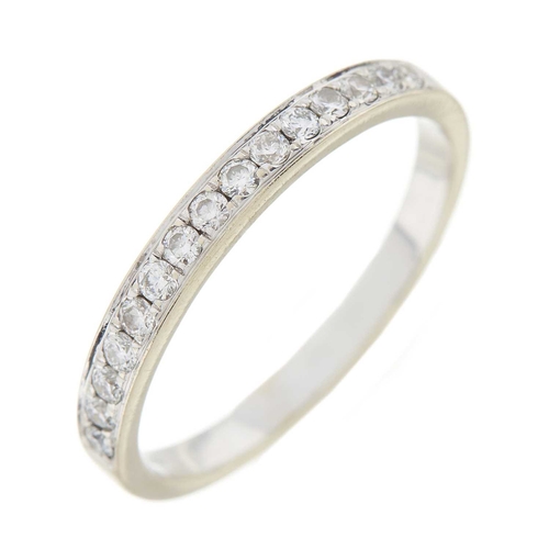 195 - An 18ct gold diamond single-stone ring, with pave-set diamond shoulders, together with a brilliant-c... 