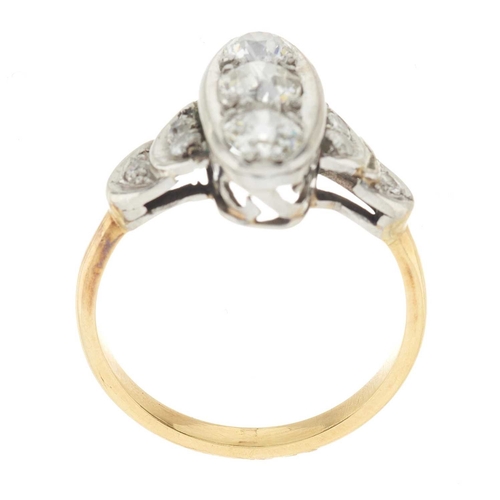 211 - An early to mid 20th century old-cut diamond dress ring, estimated total diamond weight 1.10ct, H-J ... 