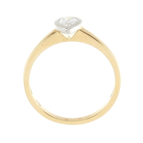 240 - An 18ct gold pear-shape diamond single-stone ring, diamond weight 0.40ct, engraved to band, estimate... 