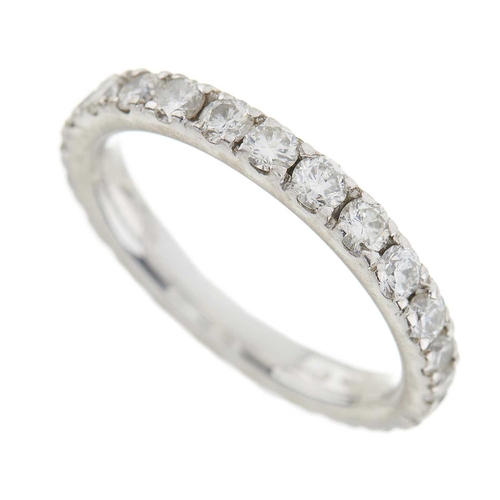 257 - An 18ct gold brilliant-cut diamond full eternity ring, estimated total diamond weight 1.25ct, H-I co... 